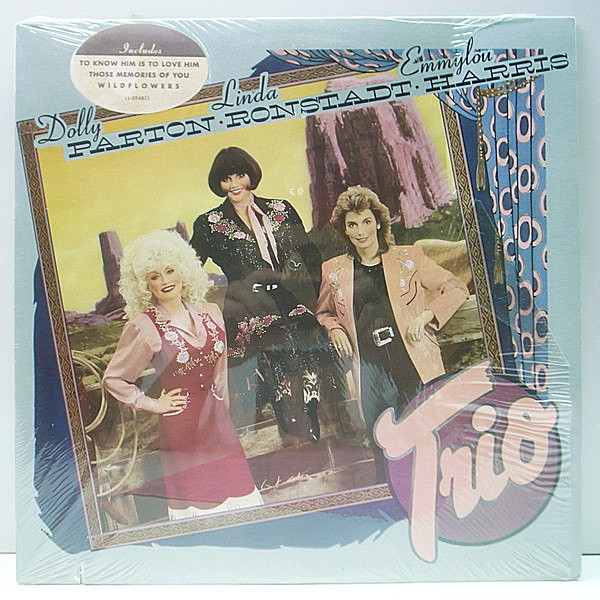 レコードメイン画像：ハイプシール残・シュリンク美品!! TML刻印 USオリジナル LINDA RONSTADT, EMMYLOU HARRIS, DOLLY PARTON Trio ('87 Warner) 3人の初コラボ