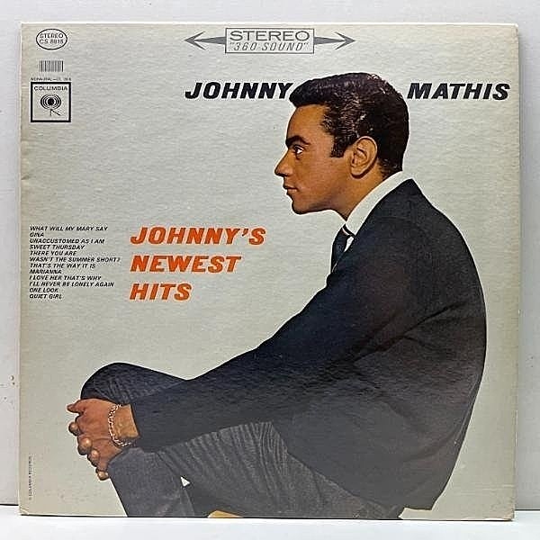 レコードメイン画像：【シングルを寄せ集めたヒット集】良好品!! USオリジナル JOHNNY MATHIS Johnny's Newest Hits ('63 Columbia) 多幸感溢れる美メロ Gina 他