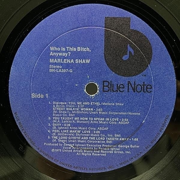 MARLENA SHAW / Who Is This Bitch, Anyway? (LP) / Blue Note