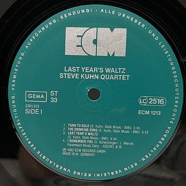 STEVE KUHN / Last Year's Waltz (LP) / ECM | WAXPEND RECORDS