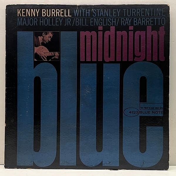 レコードメイン画像：良好盤!! MONO オリジナル【NEWYORK 耳 RVG刻印】KENNY BURRELL Midnight Blue (Blue Note BLP 4123) w/ STANLEY TURRENTENE