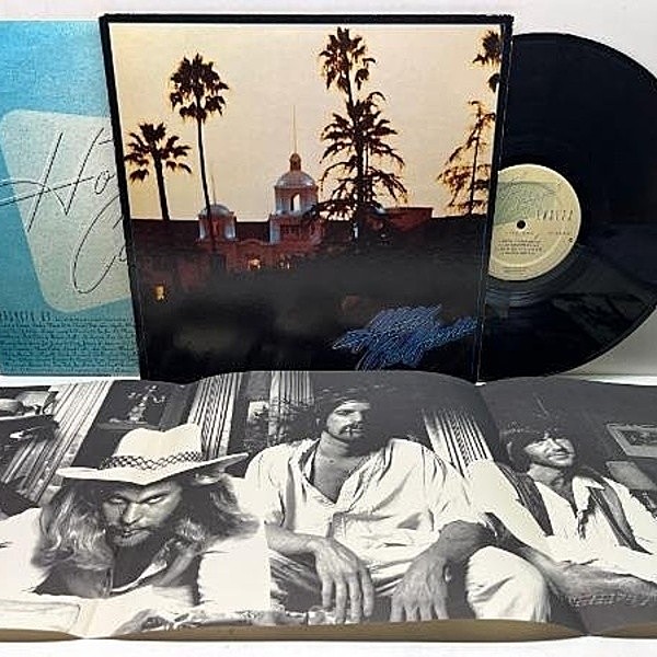 レコードメイン画像：良好盤!! ポスター完品 初版 7E規格 USオリジナル EAGLES Hotel California ('76 Asylum) ホテル・カリフォルニア SPプレス STERLING刻印