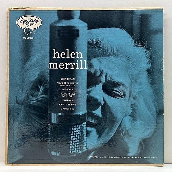 レコードメイン画像：良好!!【MONO 深溝 Smallドラマー】HELEN MERRILL With CLIFFORD BROWN (EmArcy MG 36006) ヘレン・メリル US初期プレス コーティング