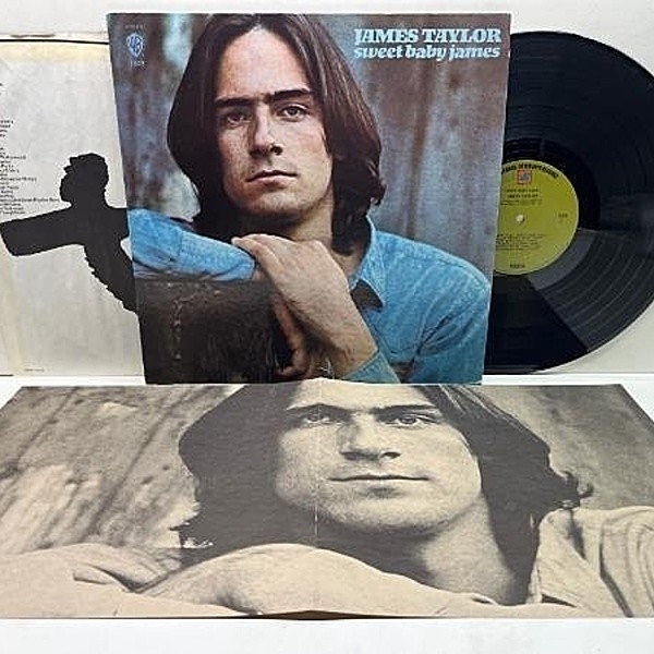 レコードメイン画像：レア!良好品! 難関『W7 Seven Arts』ポスター付き USオリジナル JAMES TAYLOR Sweet Baby James ('70 Warner) コレクター垂涎の激レア逸品