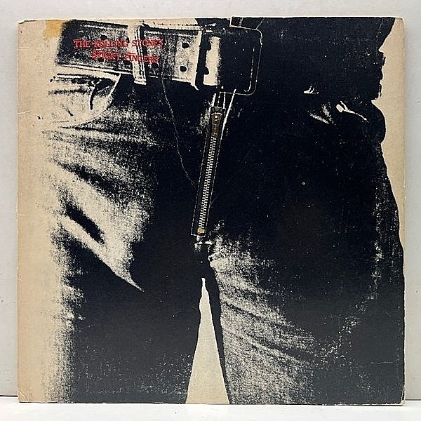 レコードメイン画像：レア!剥がれ無し! 初版 太字BROADWAY USオリジナル ROLLING STONES Sticky Fingers ('71 COC 59100) Andy Warhol 特殊 Zipper Cover