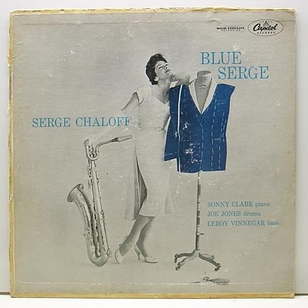 レコードメイン画像：ターコイズ 深溝 MONO オリジナル SERGE CHALOFF Blue Serge ワンホーン傑作盤 ／ SONNY CLARK, LEROY VINNEGAR, JOE JOENS