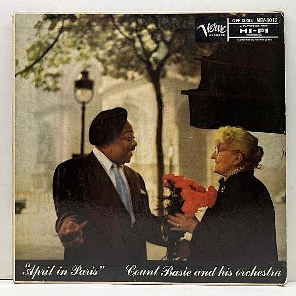 レコードメイン画像：良好盤!! MONO オリジナル【CLEF CERIES表記 TPラベ】COUNT BASIE April In Paris (MG V-8012) カウント・ベイシー エイプリル・イン・パリ
