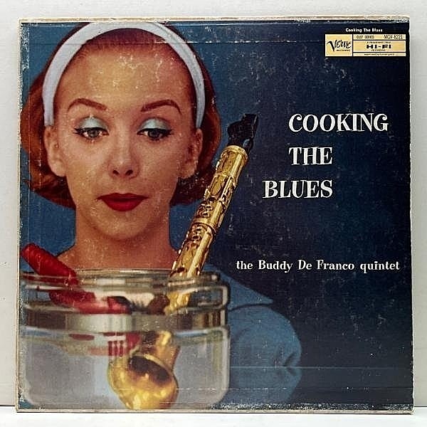 レコードメイン画像：美盤!! オリジナル MONO 初版トランペッター 深溝 BUDDY DeFRANCO Cooking The Blues ('58 Verve) w/ SONNY CLARK TRIO, TAL FARLOW