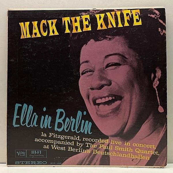 レコードメイン画像：美盤!! 初版 VERVEリム 深溝 USオリジナル ELLA FITZGERALD Mack The Knife - Ella in Berlin ('60 Verve) 米 初回 STEREO 1stプレス