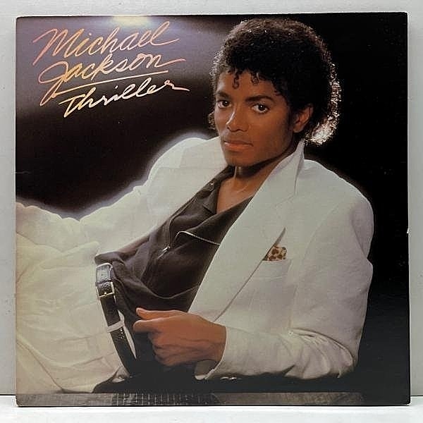 レコードメイン画像：稀少【MJ記載無し2ライン・英番1桁】US 完全オリジナル MICHAEL JACKSON Thriller (Epic QE 38112) マイケル・ジャクソン／スリラー 米初回