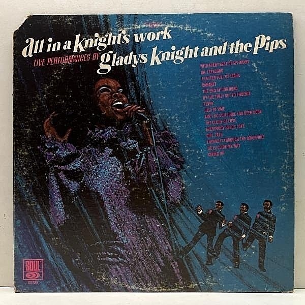 レコードメイン画像：【WU-TANG CLAN／Heaterz サンプリング ネタ】良好盤!! USオリジナル 深溝 GLADYS KNIGHT & THE PIPS All In A Knight's Work ('70 Soul)