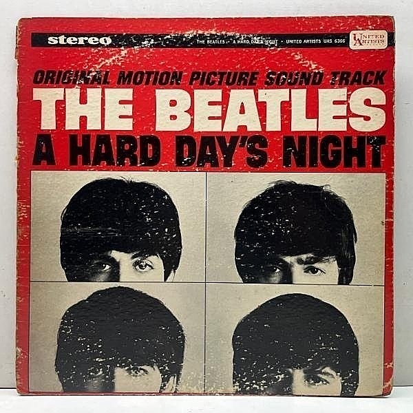 レコードメイン画像：US 米 70sプレス 2色Lbl. THE BEATLES A Hard Day's Night (United Artists / UAS 6366) 米国のみのインスト4曲収録 ビートルズ LP