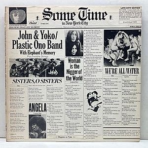 レコード画像：JOHN LENNON / YOKO ONO / PLASTIC ONO BAND / ELEPHANT'S MEMORY / Some Time In New York City