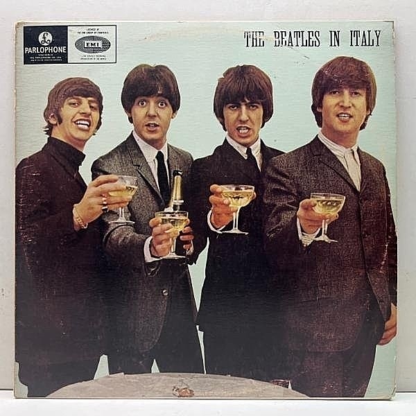 レコードメイン画像：良好盤!!【MONO／シャンペン表紙】Unofficial 伊プレス THE BEATLES In Italy (Parlophone PMCQ 31506) 1EMI 黒銀ラベル イタリア編集盤 LP