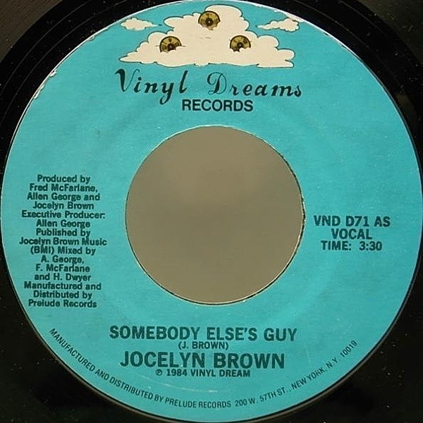 レコードメイン画像：美盤 7inch オリジナル JOCELYN BROWN Somebody Else's Guy ダンクラ 名曲 45 RPM.