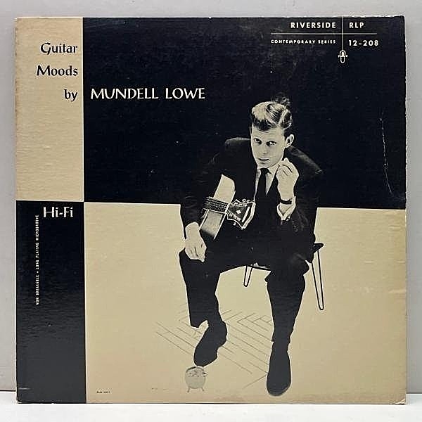 レコードメイン画像：美盤!! FLAT 白ラベ 深溝 オリジナル MUNDELL LOWE Guitar Moods (Riverside RLP 12-208) MONO フラット w/Trigger Alpert, Ed Shaughnessy