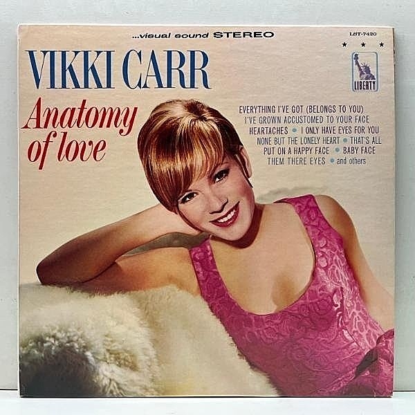 レコードメイン画像：美品!! 虹ツヤ USオリジナル VIKKI CARR Anatomy Of Love ('65 Liberty) 歌姫 ヴィッキー・カー／アナトミー・オブ・ラヴ 米 初回プレス LP