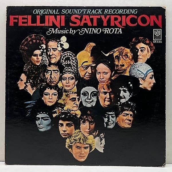 レコードメイン画像：希少 プロモ 見本品 良好盤!! '70年 初版 日オリジナル NINO ROTA Fellini Satyricon (United Artists) 実験音楽, アンビエント, Krautrock