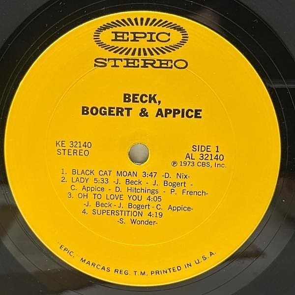 BECK, BOGERT & APPICE / Same (LP) / Epic | WAXPEND RECORDS