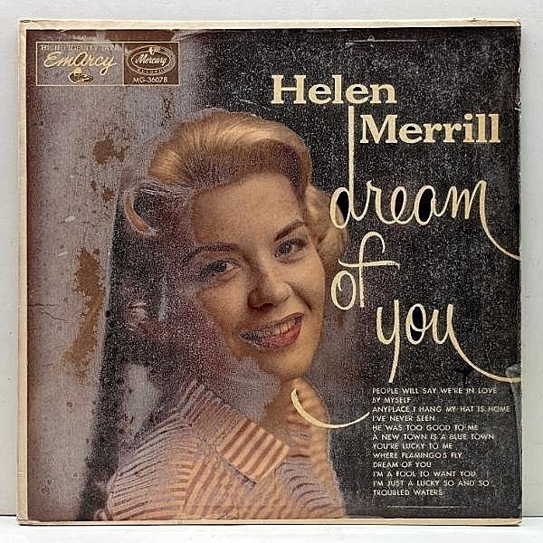 レコードメイン画像：USオリジナル MONO 小ドラマー 深溝 HELEN MERRILL Dream Of You ('56 Emarcy 36078) 米 初回プレス LP ヘレン・メリル 名盤