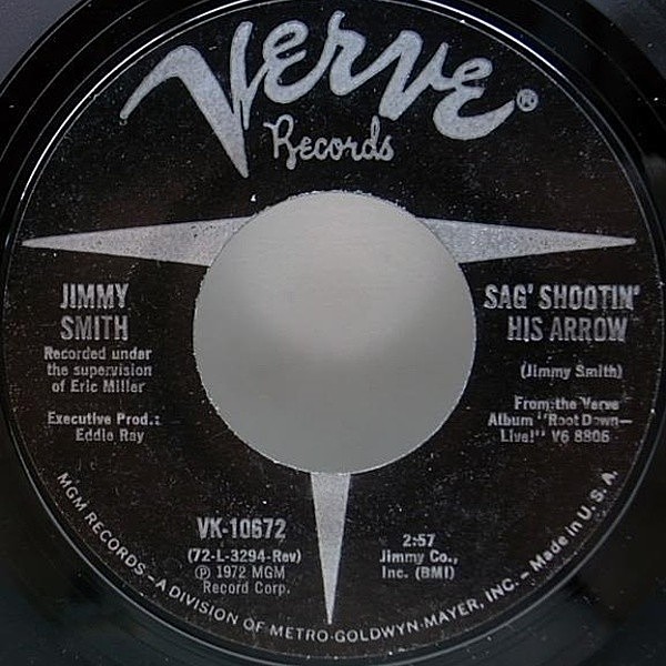 レコードメイン画像：美盤!! オリジナル JIMMY SMITH Sag' Shootin' His Arrow / For Everyone Under The Sun | ROOT DOWNからのカット7 45 RPM.