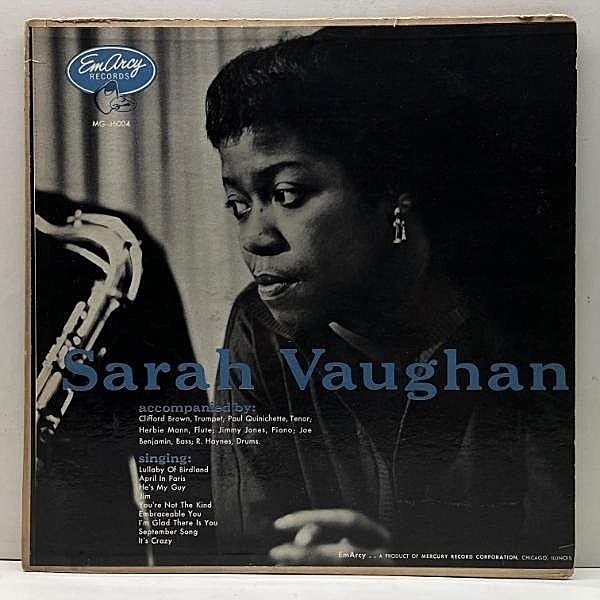 レコードメイン画像：Rare!! オリジナル [YMG 銀縁 大ドラマー 裏青刷] SARAH VAUGHAN (EmArcy 36004) w/ Clifford Brown サラ・ヴォーン・ウィズ・クリフォード