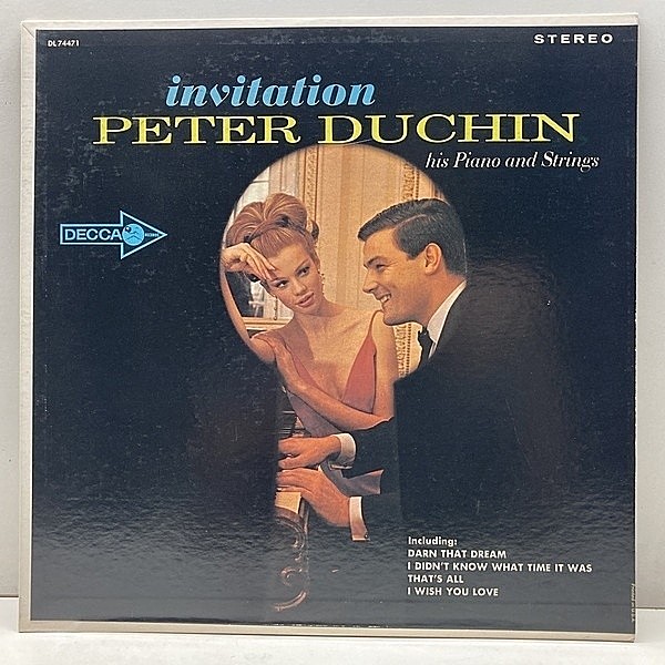レコードメイン画像：【ニューヨーク高級ホテル出身／ロマンチックムード集】美品!! USオリジナル PETER DUCHIN Invitation ('63 Decca) 全12曲収録 LP