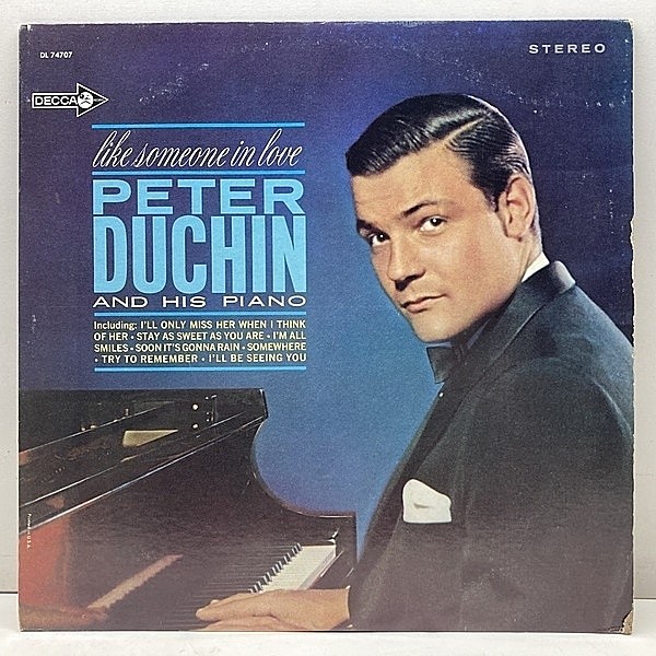 レコードメイン画像：【社交クラブのディナー向けムード集】美盤!! USオリジナル PETER DUCHIN Like Someone In Love ('66 Decca) 名曲 I'll Be Seeing You ほか