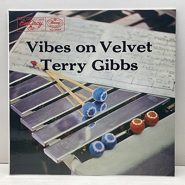 レコードメイン画像：美品!! JPNプレス TERRY GIBBS Vibes On Velvet (EmArcy SJ-19620) ロマンティックな鉄琴スタンダード集 Mood Indigo など収録 LP