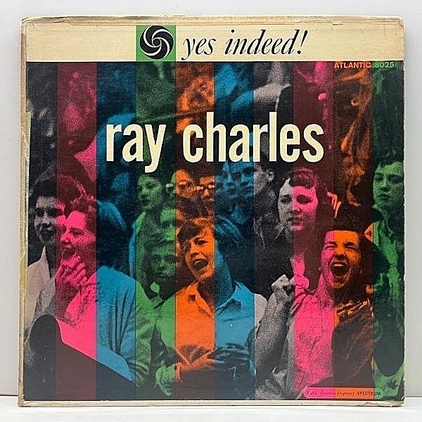 レコードメイン画像：MONO マルーン 深溝 CAオリジナル RAY CHARLES Yes Indeed! (Atlantic 8025) レイ・チャールズ 初期の名演 シングル集 モノラル LP