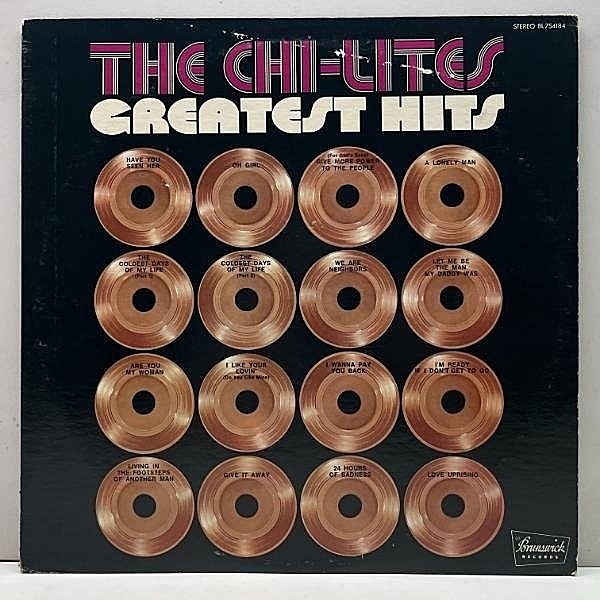 レコードメイン画像：【PUBLIC ENEMY サンプリングネタ】良好!! USオリジナル THE CHI-LITES Greatest Hits ('72 Brunswick) EUGENE RECORD 在籍 SAMPLING