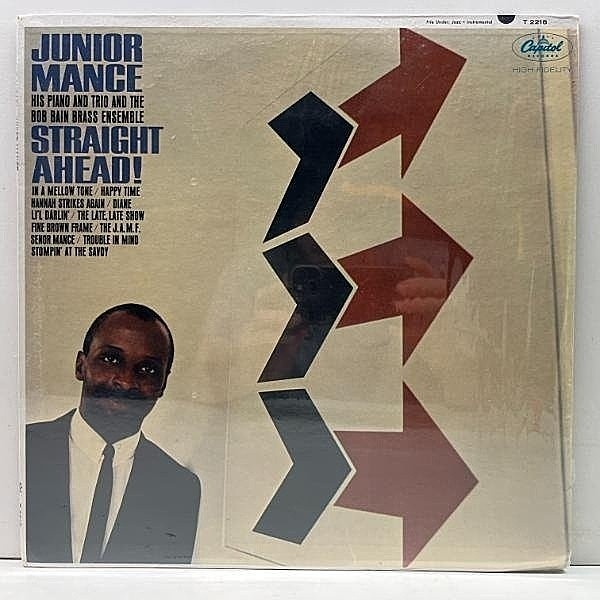 レコードメイン画像：シュリンク美品!! MONO オリジナル JUNIOR MANCE Straight Ahead! (Capitol T 2218) ジュニア・マンス w/ The Bob Bain Brass Ensemble