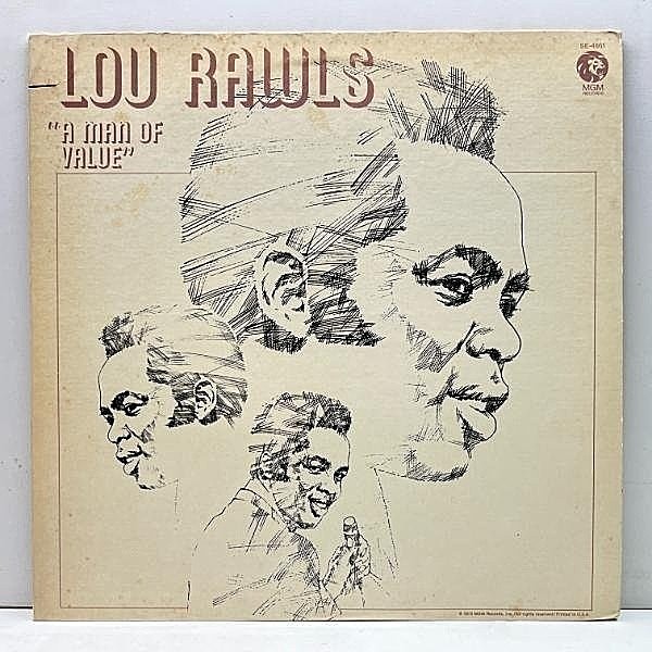 レコードメイン画像：【アングラ界隈でSAMPLING使用されるメロウファンク収録】良好盤!! USオリジナル LOU RAWLS A Man Of Value ('72 MGM) ルー・ロウルズ LP