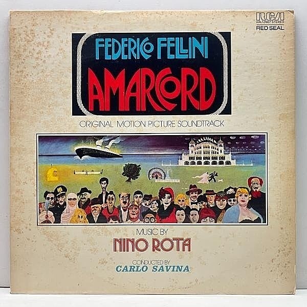 レコードメイン画像：'74年 初版dynaflex 赤ラベ USオリジナル NINO ROTA Amarcord (フェリーニのアマルコルド) ニーノ・ロータ OST サウンドトラック