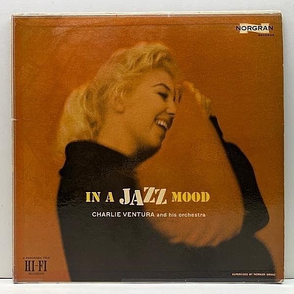レコードメイン画像：USオリジナル MONO 深溝 CHARLIE VENTURA In A Jazz Mood ('55 Norgran MG N 1073) チャーリー・ヴェンチュラ絶頂期のセッション
