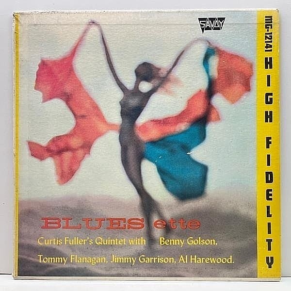 レコードメイン画像：Rare!! オリジナル MONO 赤ラベ 深溝 RVG刻 CURTIS FULLER Blues-ette (Savoy MG 12141) カーティス・フラー Benny Golson, Tommy Flanagan