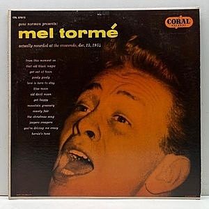 レコード画像：MEL TORME / Gene Norman Presents Mel Torme At The Crescendo