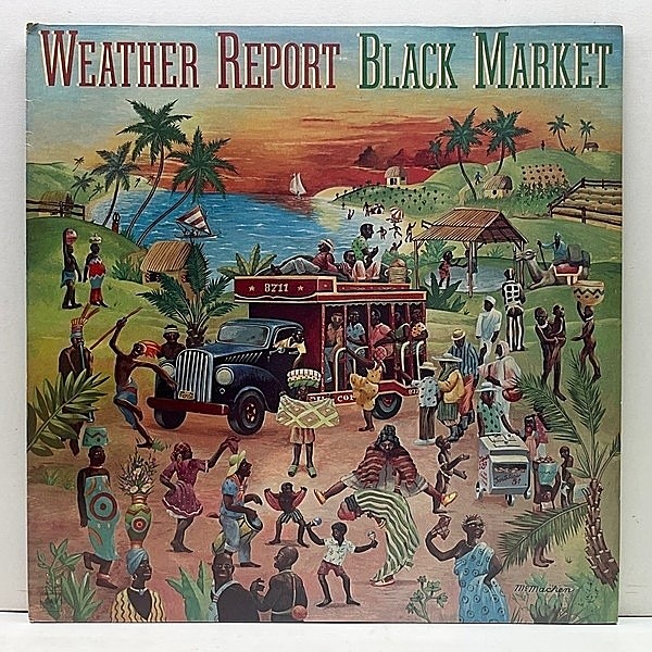 レコードメイン画像：良好品!! USオリジナル 初版 PC規格 WEATHER REPORT Black Market ('76 Columbia) Jaco Pastorius 初参加 ウェザー・リポート 米 LP 原盤