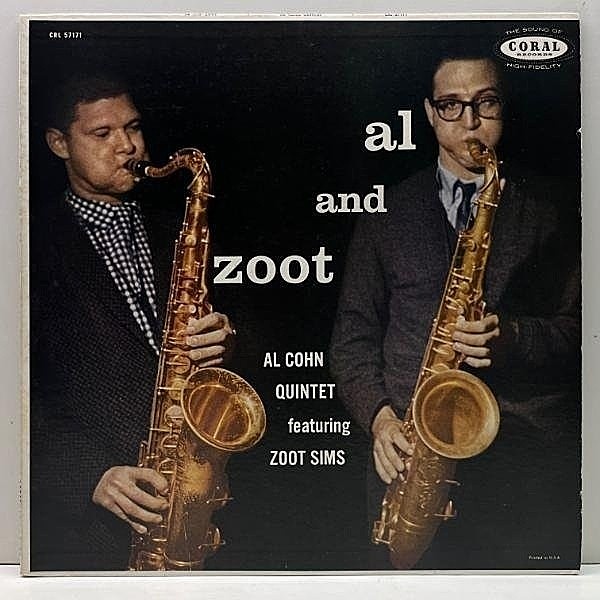 レコードメイン画像：良好!音抜群! ひずみ無し USオリジナル FLAT, MONO 深溝 AL COHN Quintet Featuring ZOOT SIMS (Coral CRL 57171) アル・アンド・ズート
