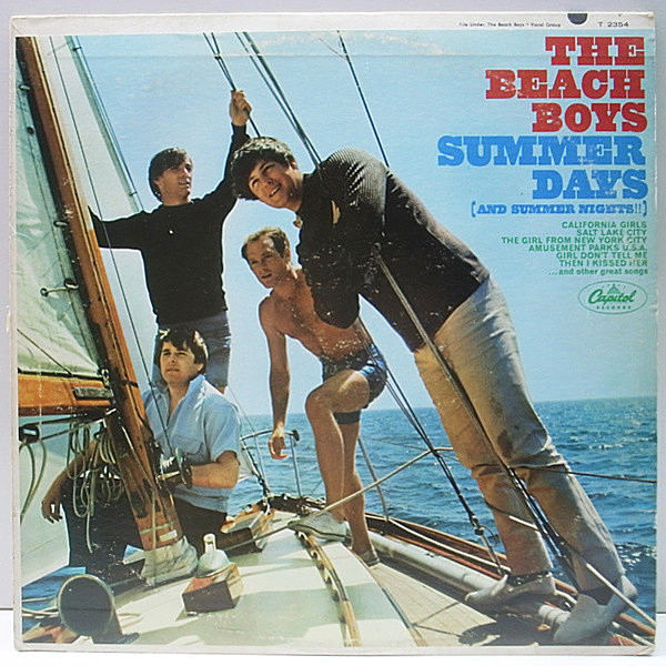 レコードメイン画像：初回レインボー MONO オリジナル BEACH BOYS Summer Days - And Summer Nights ('65 Capitol) 虹ラベ モノラル