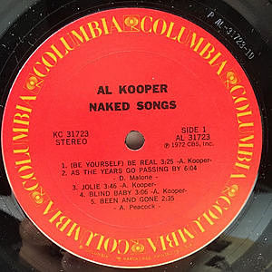 AL KOOPER / Naked Songs (LP) / Columbia | WAXPEND RECORDS