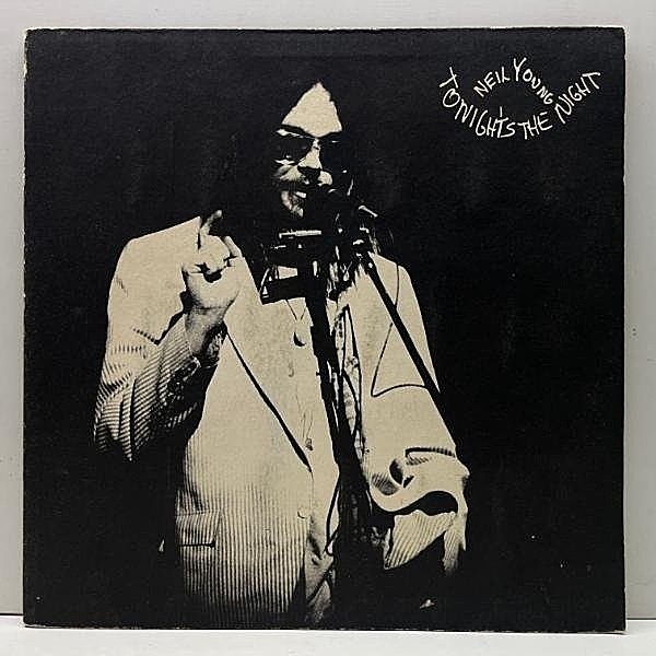 レコードメイン画像：【4つ折インサート＆専用インナー完品】USオリジナル 初版 黒ツヤ 粗ざらジャケ NEIL YOUNG Tonight's The Night ('75 Reprise) 米 LP 原盤