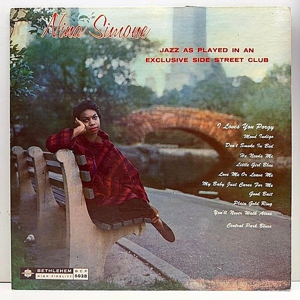レコードメイン画像：Rare!! USオリジナル FLAT MONO 初回MICROGROOVE 深溝 NINA SIMONE Little Girl Blue ('58 Bethlehem) ニーナ・シモン 1st デビュー作