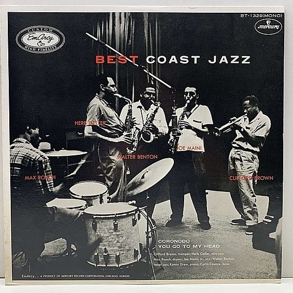 レコードメイン画像：【ロサンゼルス録音／絶頂期のジャムセッション】MONO 美品!! CLIFFORD BROWN Best Coast Jazz (Mercury) JPN 70sプレス w/ MAX ROACH