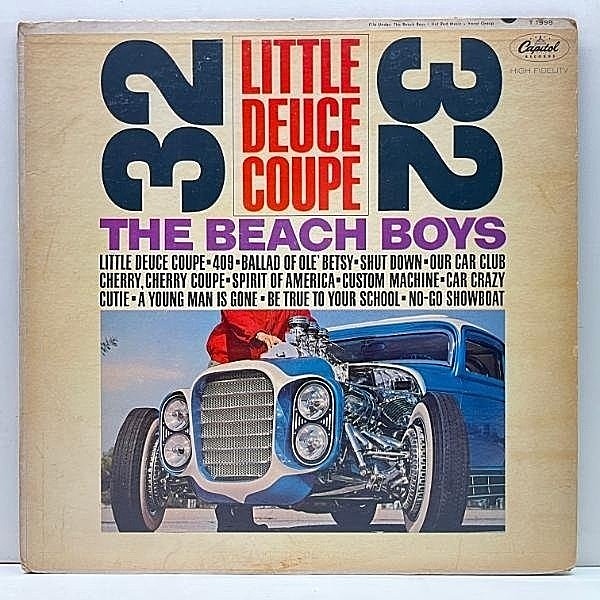 レコードメイン画像：USオリジナル MONO 初版 虹ラベ THE BEACH BOYS Little Deuce Coupe ('63 Capitol T 1998) BRIAN WILSON ビーチ・ボーイズ 米モノラル 原盤