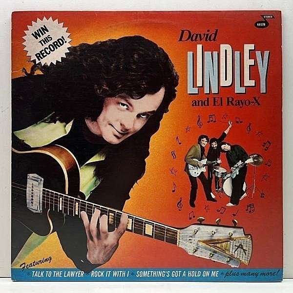 レコードメイン画像：【西海岸レゲエ傑作】良好品!! USオリジナル マシンTML刻印 DAVID LINDLEY Win This Record! ('82 Asylum) スワンプ名曲 Brother John など