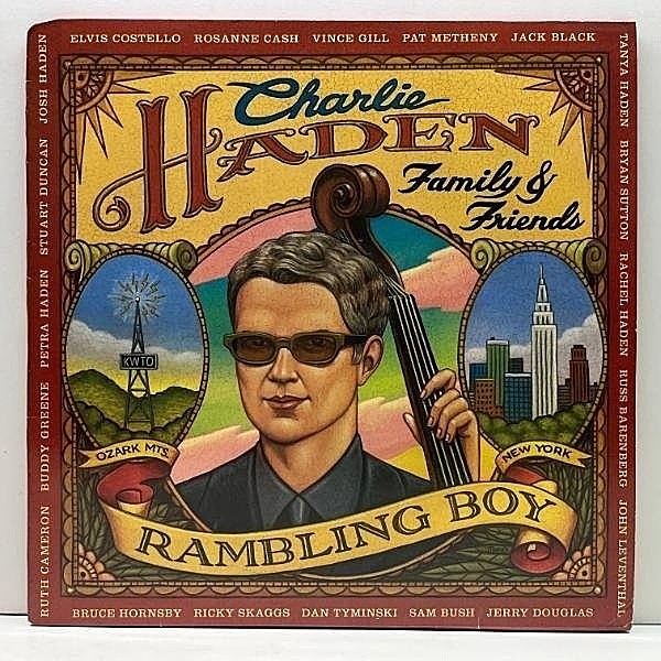 レコードメイン画像：【w/ PAT METHENY, JACK BLACK】美盤!! USプレス 2枚組 CHARLIE HADEN Rambling Boy (Decca) 家族や友人たちと綴る絶品カントリー集！