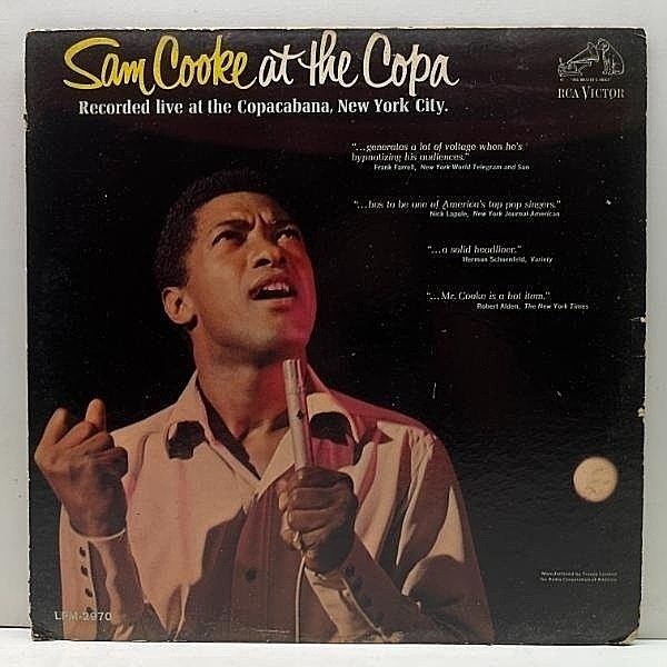 レコードメイン画像：良好盤!! MONO ニッパー犬 深溝 US初期プレス SAM COOKE At The Copa ('64 RCA Victor LPM 2970) コパカバーナのサム・クック 米モノラル