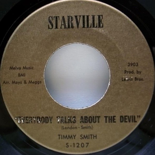 レコードメイン画像：ALBERT JONES／Mother Natureライクな一曲!! TIMMY SMITH Everybody Talks About The Devil