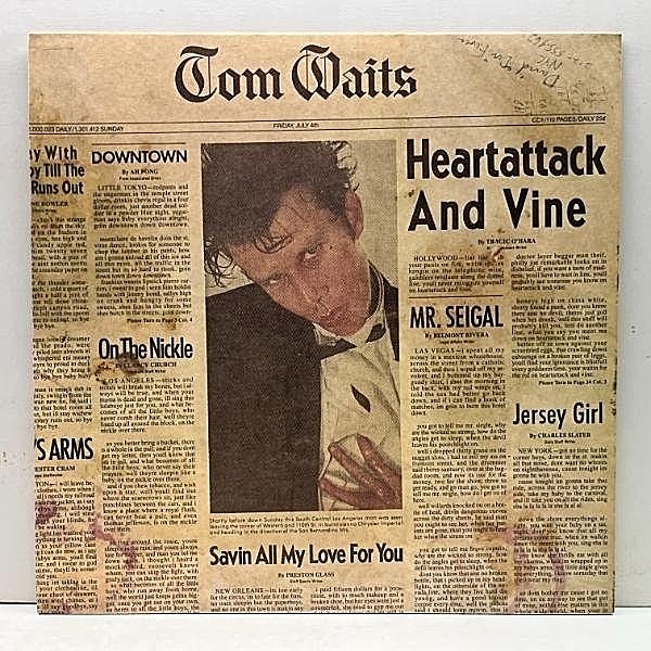 レコードメイン画像：レアな美品!! 初版 6E規格 雲ラベ USオリジナル TOM WAITS Heartattack And Vine ('80 Asylum) 米SSW トム・ウェイツ 名盤 米 LP 原盤